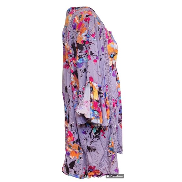 Umgee Watercolor Oversized Top Size Large Hippie Boho - Picture 4 of 7